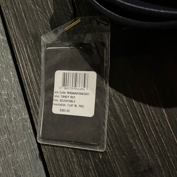 NWT MCM Claus Reversible Leather Belt Red Matte Black - Picture 9 of 9